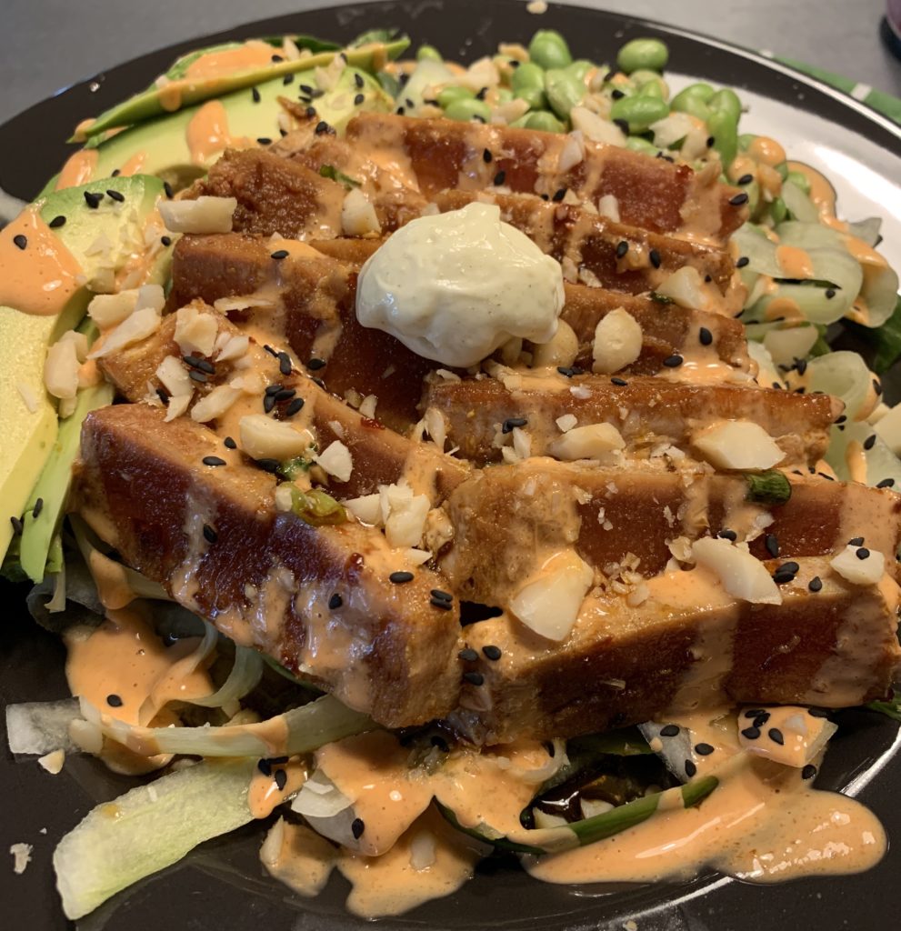 Seared Ahi Tuna Poke Bowl Cluttered Kitchen Keto