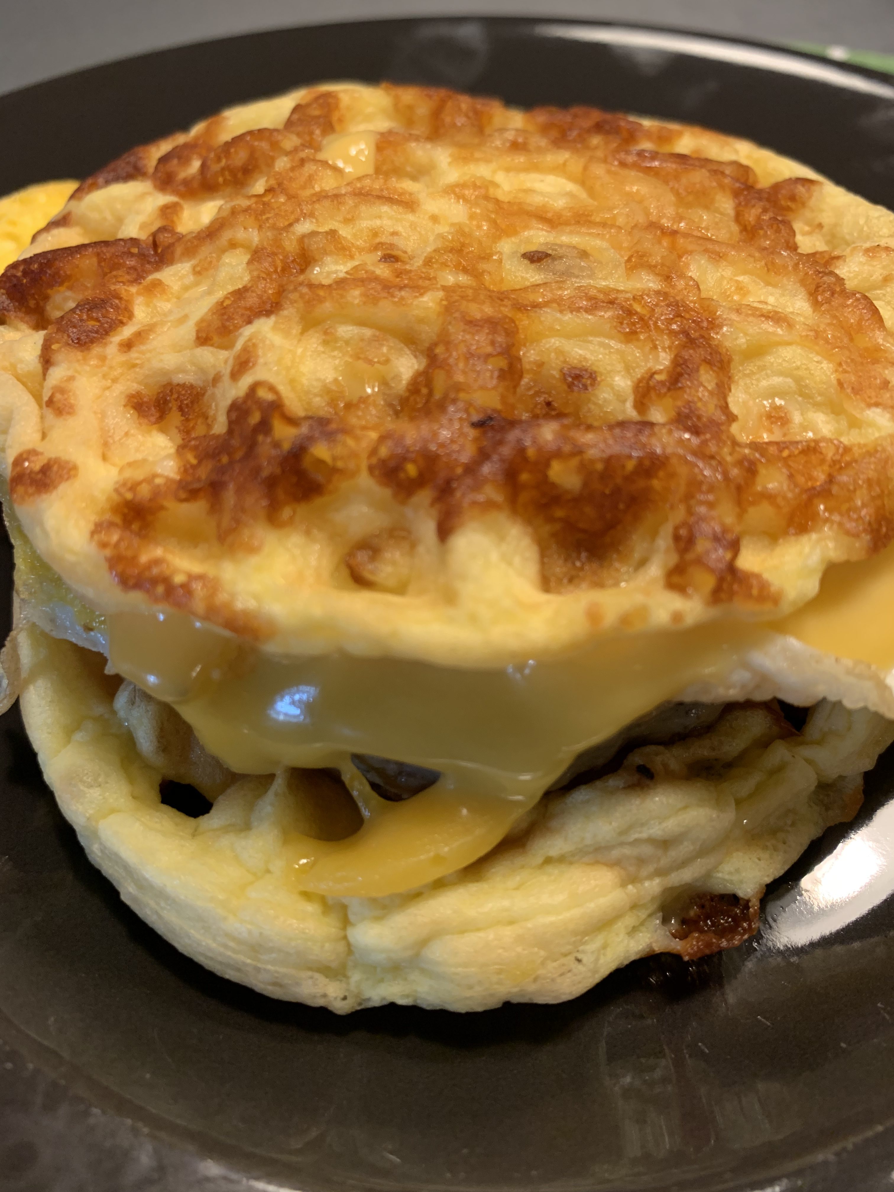 McDonald's Sausage McGriddle Breakfast Sandwich Keto Copycat Recipe