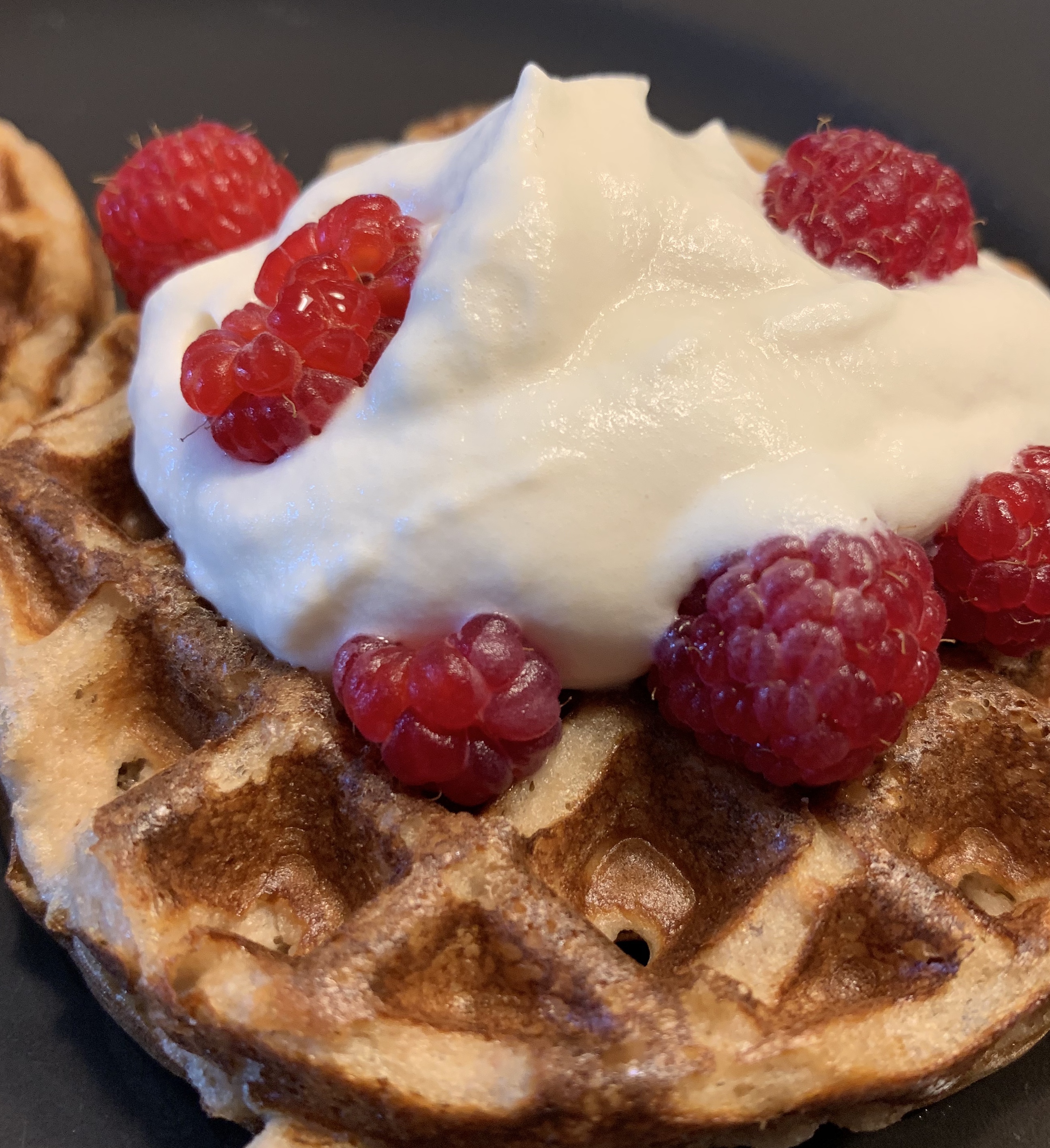 Raspberry Almond Chaffles